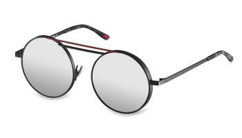 La Petite Lunette Rouge Woely Noir Argent