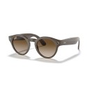 Ray Ban Stories Round Shiny Brown Brown Gradient