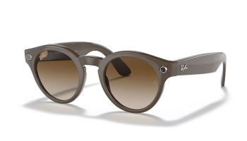 Ray Ban Stories Round Shiny Brown Brown Gradient