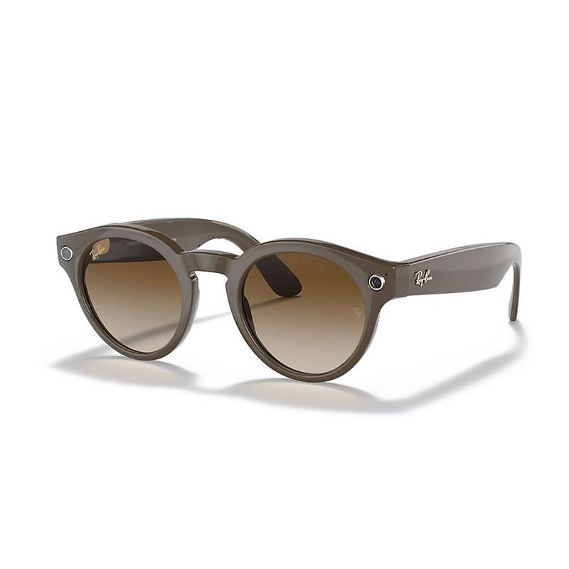 Ray Ban Stories Round Shiny Brown Brown Gradient