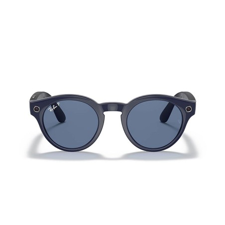 Ray Ban Stories Round Shiny Blue Dark Blue Polar