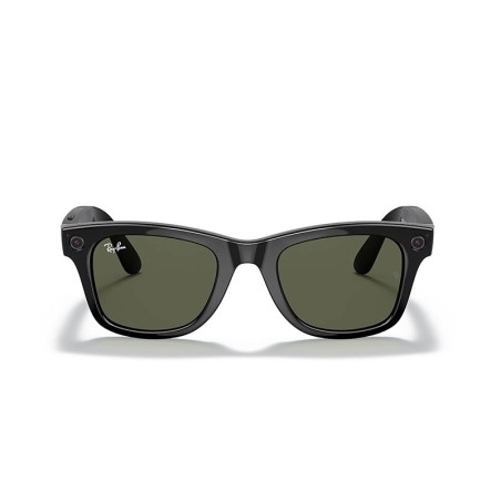 Ray Ban Stories Wayfarer Shiny Black G15 Green