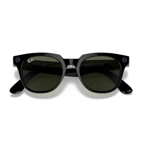 Ray Ban Stories Meteor Shiny Black G15 Green