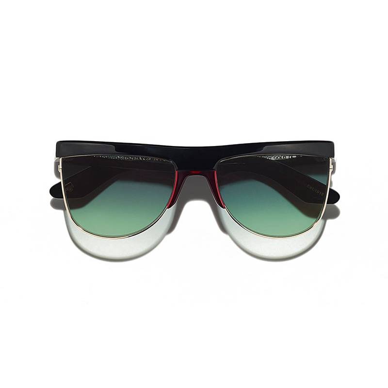 Lunettes Moscot SHONDA SUN Black Burgundy - Forest Wood