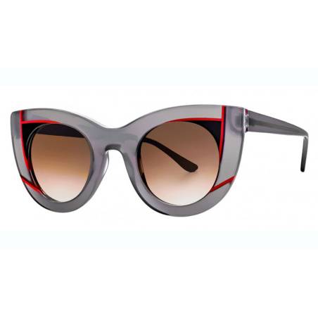 Thierry Lasry Wavvvy 744 Translucent Grey & Black & Red