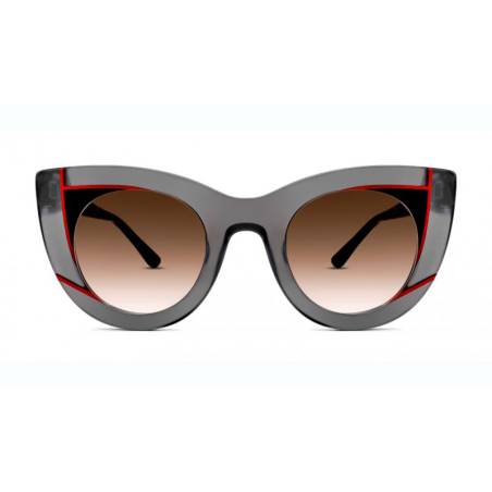 Thierry Lasry Wavvvy 744 Translucent Grey & Black & Red