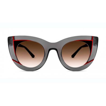 Thierry Lasry Wavvvy 744 Translucent Grey & Black & Red