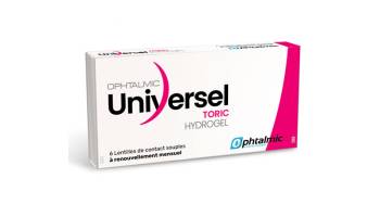 Ophtalmic Universel Hydrogel Toric x6 Boîte de 6 lentilles