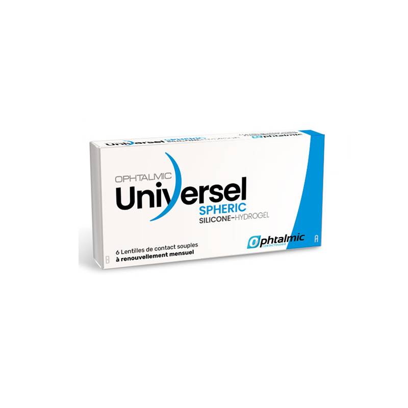 Universel Silicone-Hydrogel Spheric 6 lentilles