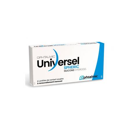 Universel Silicone-Hydrogel Spheric 6 lentilles