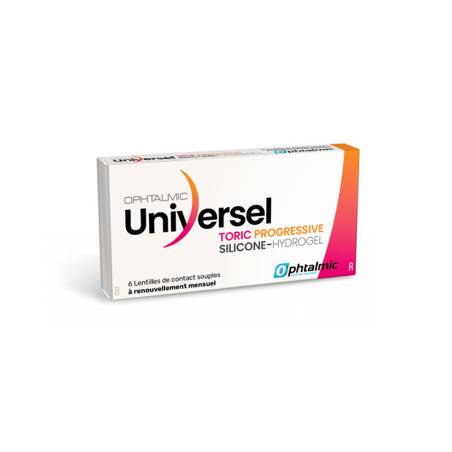 Universel Silicone-Hydrogel Toric Progressive 6 lentilles