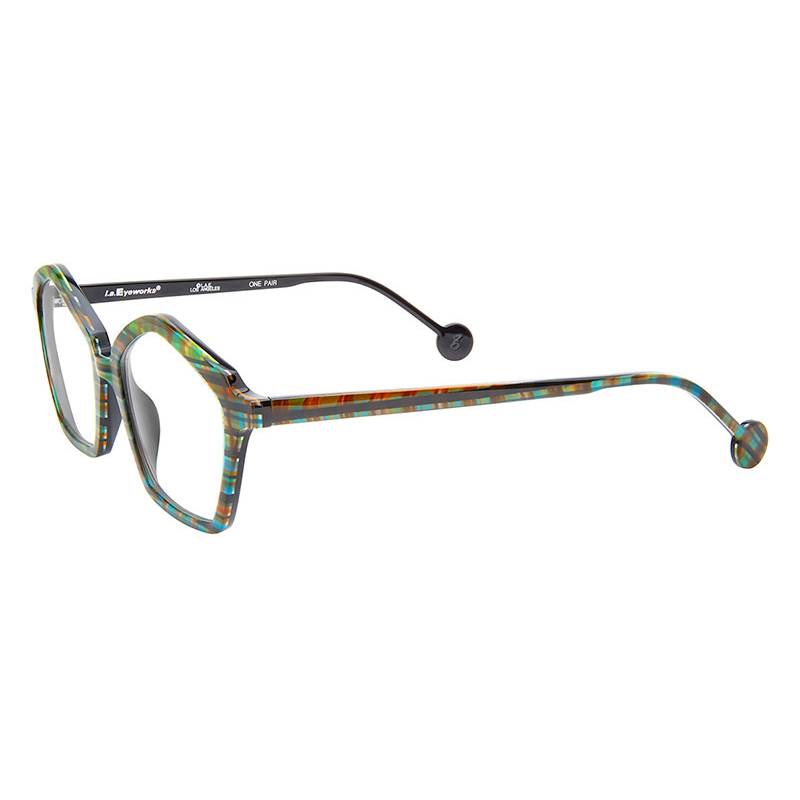 L.A Eyeworks Whirly Bird Rad Plaid 607