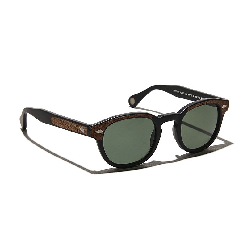 Lunettes Moscot LEMTOSH SUN Matte Black/Wood - G15