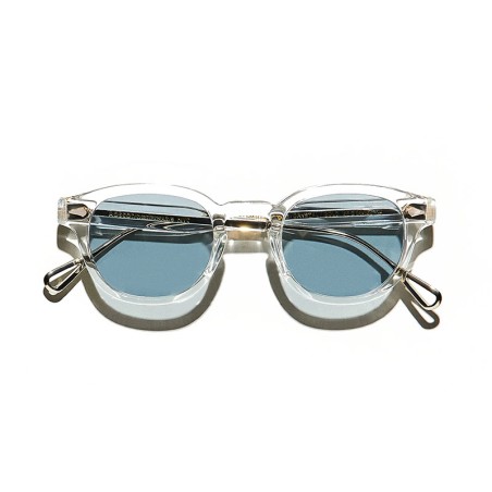 Lunettes Moscot LEMTOSH TT SE SUN Crystal/Gold - Blue