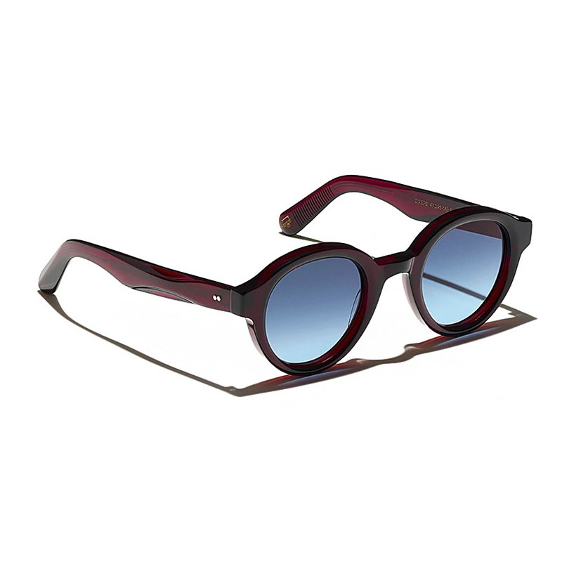 Lunettes Moscot GREPS SUN Burgundy - Blue Denim