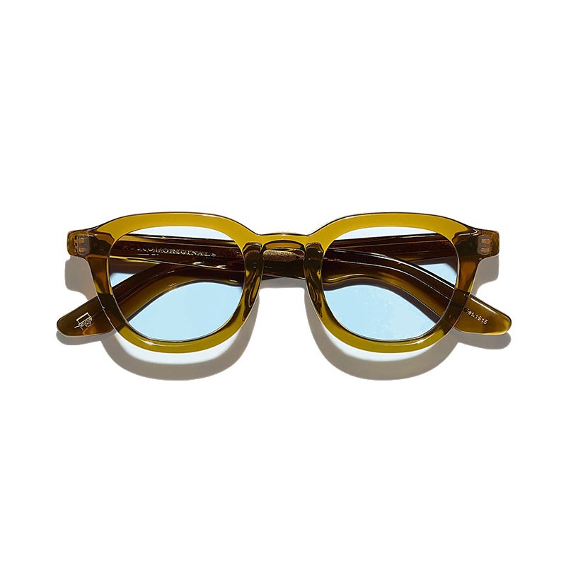 Lunettes Moscot DAHVEN POLYCHROME Olive Brown - Blue Bel Air