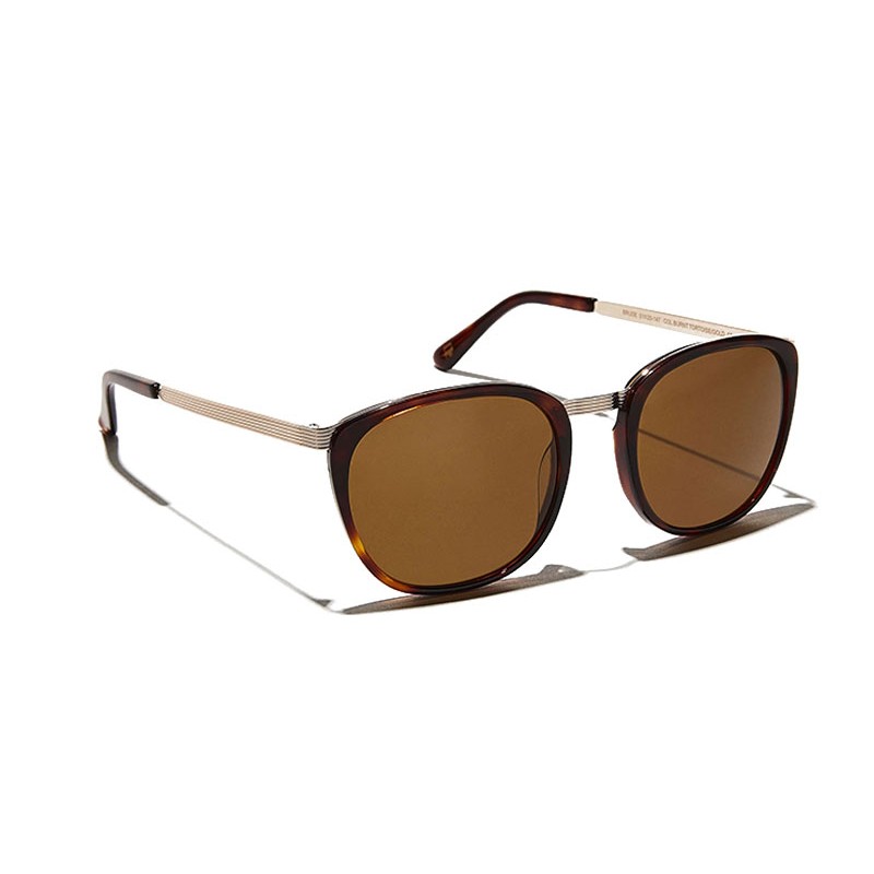 Lunettes Moscot BRUDE SUN Burnt Tortoise/Gold - Brown