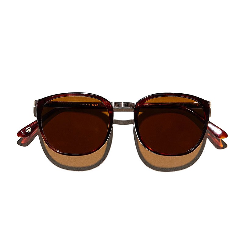 Lunettes Moscot BRUDE SUN Burnt Tortoise/Gold - Brown