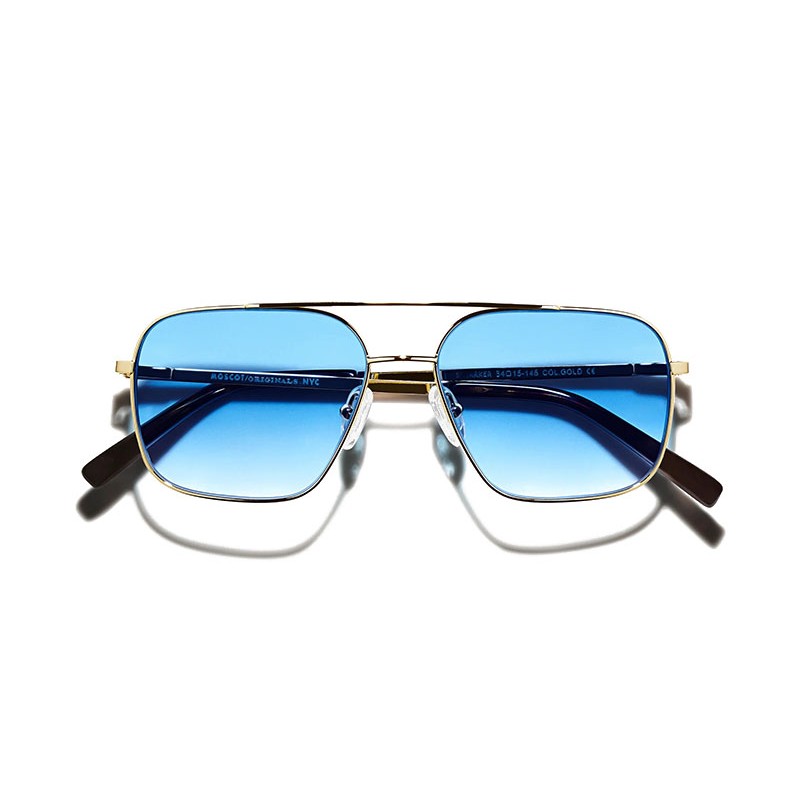 Lunettes Moscot SHTARKER SUN Gold - Broadway Blue Fade