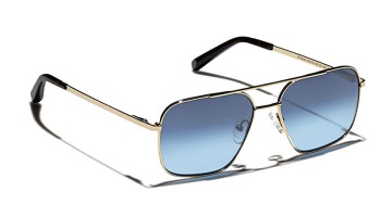 Lunettes Moscot SHTARKER SUN Gold - Blue Denim