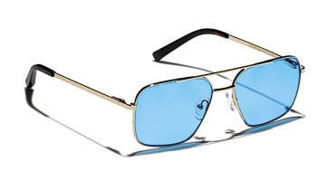 Lunettes Moscot SHTARKER SUN Gold - Celebrity Blue