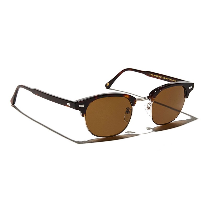 Lunettes Moscot YUKEL SUN Burnt Tortoise/Gold - Brown