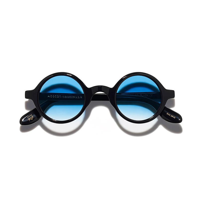Moscot ZOLMAN SUN Black - Broadway Blue fade