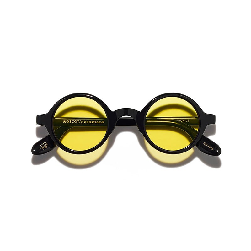 Lunettes Moscot ZOLMAN SUN Black - Mellow Yellow