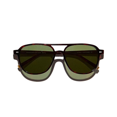 Lunettes Moscot BJORN SUN Burnt Tortoise - Green