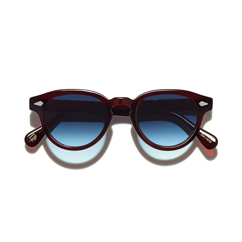 Lunettes Moscot MAYDELA SUN Burgundy - Denim Blue