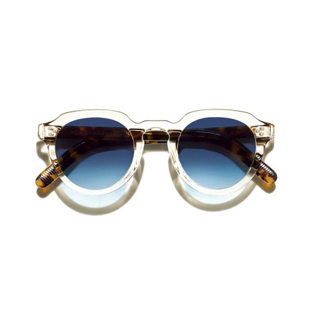 Lunettes Moscot GAVOLT SUN Flesh / Tortoise - Denim Blue