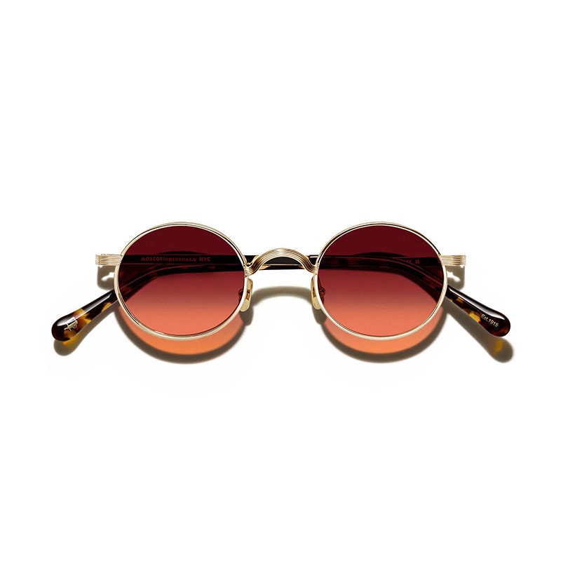 Lunettes Moscot MOYEL SUN Gold - Cabernet