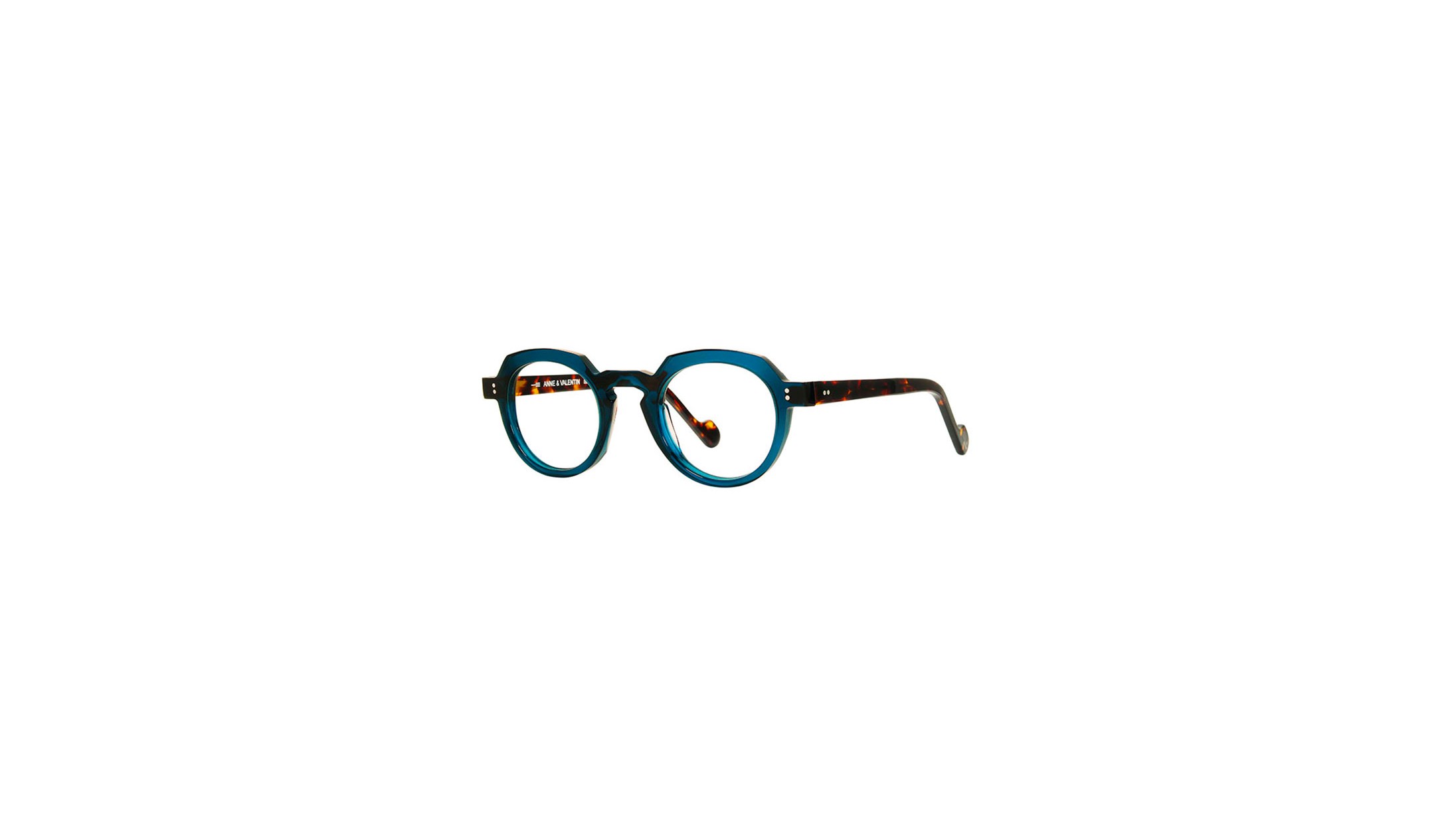 Lunettes De Vue Anne Et Valentin Django 9C09 - Monture Rouge Bordeaux/bleu Foncé - Occasion Bon état