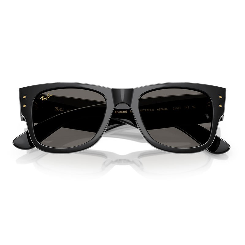 Ray Ban Mega Wayfarer Blacked Out RB0840S - 6826J5