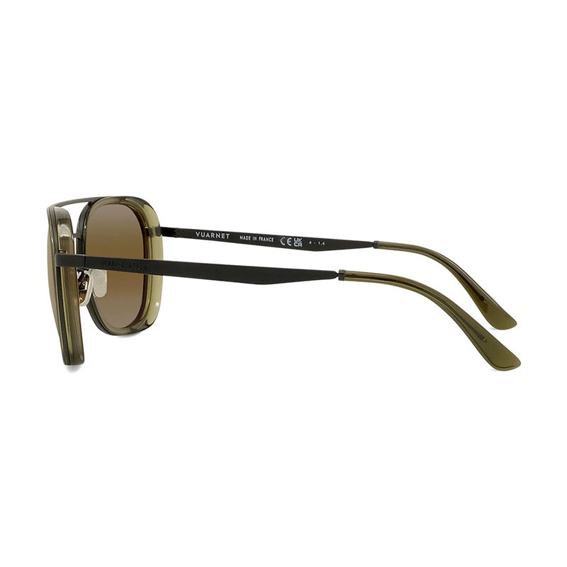Vuarnet EDGE LARGE 04 Noir Mat - Vert Foncé / Brownlynx (96G)