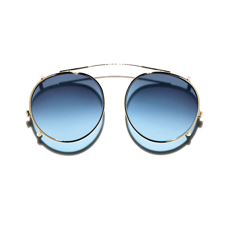 Moscot CLIPZEN Gold - Denim Blue