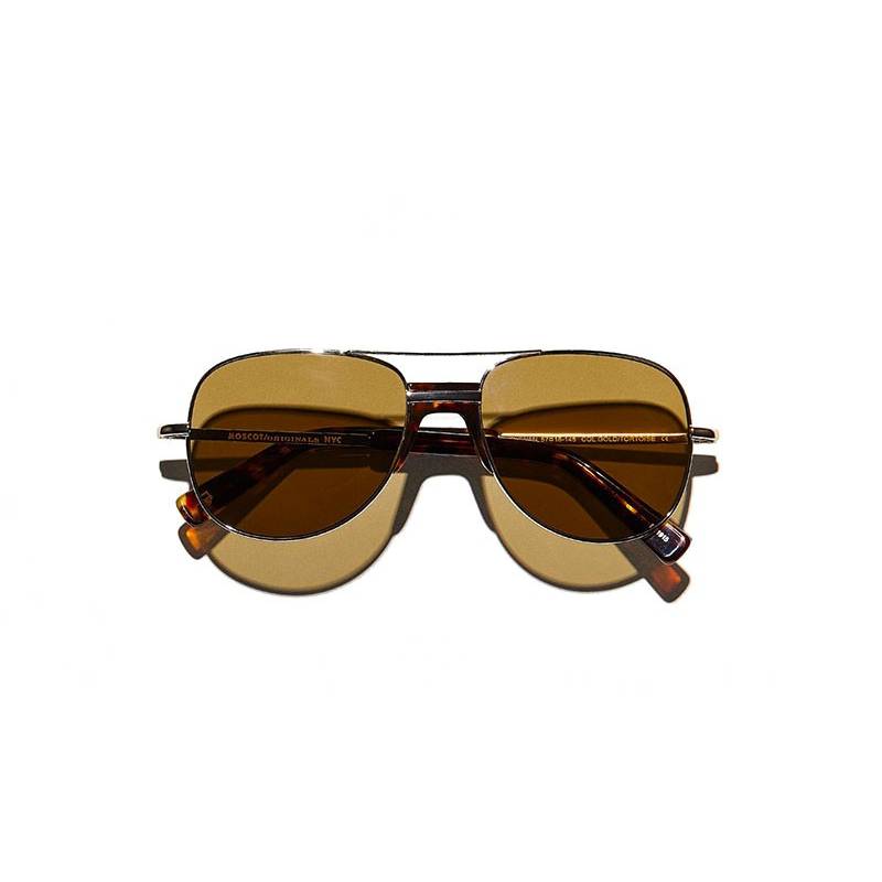 Lunettes Moscot BULVAN SUN Gold/Tortoise - Brown